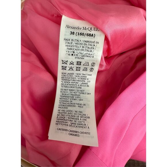 NWT Alexander McQueen High Waist Straight Leg Sartorial Wool Cigarette Pants Pin - Picture 10 of 10